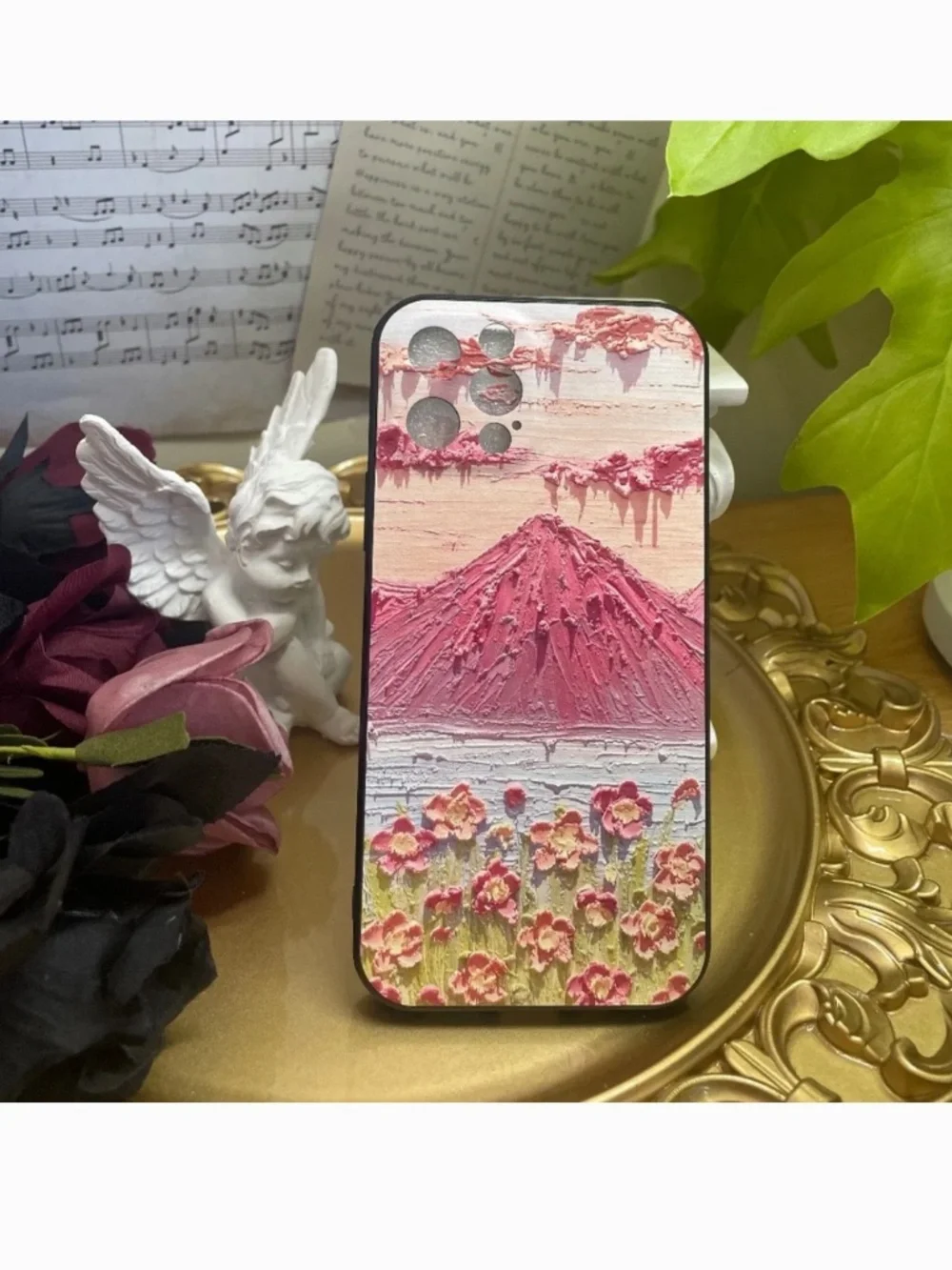 4 items.iPhone 12/12pro/12promax/13/13PRO/13PROMAX flowers case